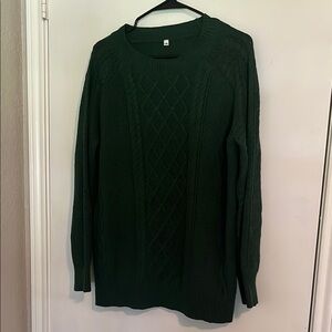 Green Crew Neck Knit Sweater/Pullover size medium